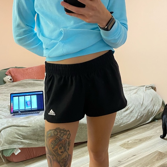 adidas Pants - Adidas black aeroready elastic waist primegreen shorts